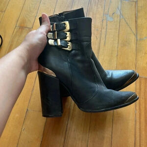 Jeffrey campbell x free people bruni boots western cowboy buckle